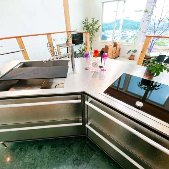 ゼロ動線V形アイランド トーヨーキッチン【ふらかつ】2